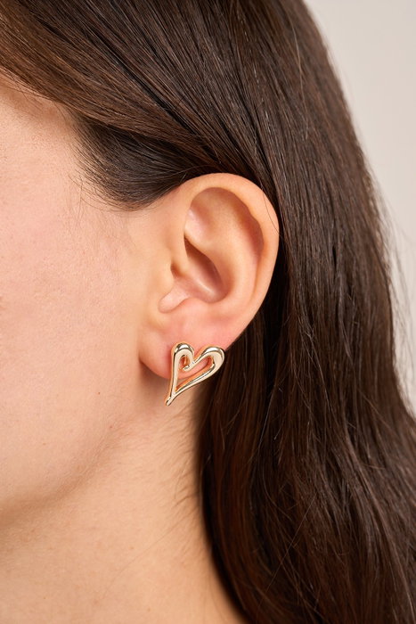 Heliophilia Silver Pendientes de Oro con Recubrimiento de Laca en Dorado